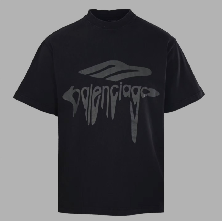 T-shirt Balenciaga con logo distorto
