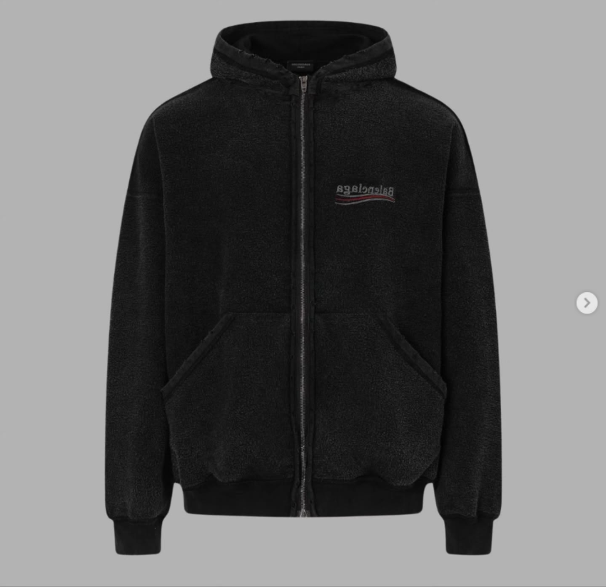 Felpa Balenciaga Flipped Uni con zip
