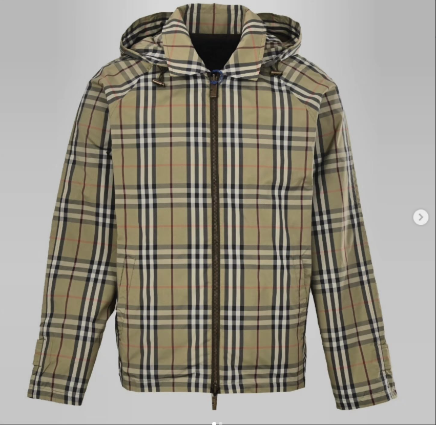 Giacca Burberry con cappuccio Vintage Check