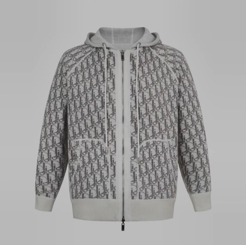 Cardigan reversibile con cappuccio Dior Oblique